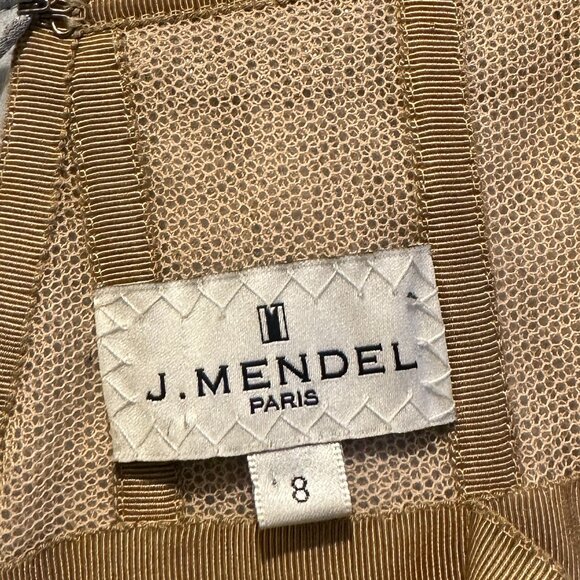 J Mendel Formal Silver Gown Size 8 - Picture 4 of 6